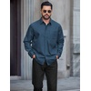 image:imageCOOFANDY Mens Long Sleeve Denim Shirts Jacket Casual Button Down Jean ShirtMidnight Blue