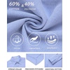 image:imageCOOFANDY Mens Oxford Shirt Cotton Long Sleeve RegularFit Dress Shirt Wrinkle Free Casual Button Down ShirtsClear Blue