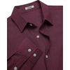 image:imageCOOFANDY Mens Oxford Shirt Cotton Long Sleeve RegularFit Dress Shirt Wrinkle Free Casual Button Down ShirtsJujube Red