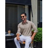 image:imageCOOFANDY Mens Oxford Shirt Cotton Long Sleeve RegularFit Dress Shirt Wrinkle Free Casual Button Down ShirtsKhaki