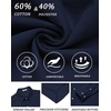 image:imageCOOFANDY Mens Oxford Shirt Cotton Long Sleeve RegularFit Dress Shirt Wrinkle Free Casual Button Down ShirtsNavy Blue