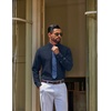 image:imageCOOFANDY Mens Oxford Shirt Cotton Long Sleeve RegularFit Dress Shirt Wrinkle Free Casual Button Down ShirtsNavy Blue