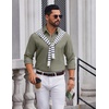 image:imageCOOFANDY Mens Oxford Shirt Long Sleeve Casual Button Down Dress ShirtArmy Green