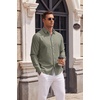 image:imageCOOFANDY Mens Oxford Shirt Long Sleeve Casual Button Down Dress ShirtArmy Green