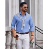 image:imageCOOFANDY Mens Oxford Shirt Long Sleeve Casual Button Down Dress ShirtBlue