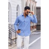 image:imageCOOFANDY Mens Oxford Shirt Long Sleeve Casual Button Down Dress ShirtBlue