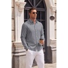 image:imageCOOFANDY Mens Oxford Shirt Long Sleeve Casual Button Down Dress ShirtDark Grey