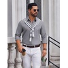 image:imageCOOFANDY Mens Oxford Shirt Long Sleeve Casual Button Down Dress ShirtDark Grey