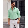 image:imageCOOFANDY Mens Oxford Shirt Long Sleeve Casual Button Down Dress ShirtIce Green