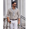 image:imageCOOFANDY Mens Oxford Shirt Long Sleeve Casual Button Down Dress ShirtKhaki