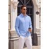 image:imageCOOFANDY Mens Oxford Shirt Long Sleeve Casual Button Down Dress ShirtLight Blue