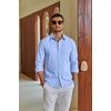 image:imageCOOFANDY Mens Oxford Shirt Long Sleeve Casual Button Down Dress ShirtLight Blue