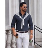 image:imageCOOFANDY Mens Oxford Shirt Long Sleeve Casual Button Down Dress ShirtNavy Blue