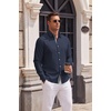 image:imageCOOFANDY Mens Oxford Shirt Long Sleeve Casual Button Down Dress ShirtNavy Blue