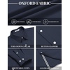 image:imageCOOFANDY Mens Oxford Shirt Long Sleeve Casual Button Down Dress ShirtNavy Blue