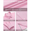 image:imageCOOFANDY Mens Oxford Shirt Long Sleeve Casual Button Down Dress ShirtPink
