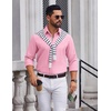 image:imageCOOFANDY Mens Oxford Shirt Long Sleeve Casual Button Down Dress ShirtPink