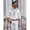 image:imageCOOFANDY Mens Oxford Shirt Long Sleeve Casual Button Down Dress ShirtWhite