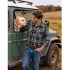 image:imageCOOFANDY Mens Plaid Flannel Shirts Long Sleeve Western Pearl Snap Shirts Fall Button Down Shirt for MenBlack Grey