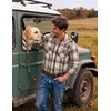 image:imageCOOFANDY Mens Plaid Flannel Shirts Long Sleeve Western Pearl Snap Shirts Fall Button Down Shirt for MenBrown Grey