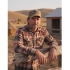 image:imageCOOFANDY Mens Plaid Flannel Shirts Long Sleeve Western Pearl Snap Shirts Fall Button Down Shirt for MenBrown Red