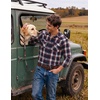 image:imageCOOFANDY Mens Plaid Flannel Shirts Long Sleeve Western Pearl Snap Shirts Fall Button Down Shirt for MenNavy Red