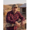 image:imageCOOFANDY Mens Plaid Flannel Shirts Long Sleeve Western Pearl Snap Shirts Fall Button Down Shirt for MenRed