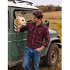 image:imageCOOFANDY Mens Plaid Flannel Shirts Long Sleeve Western Pearl Snap Shirts Fall Button Down Shirt for MenRed