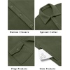 image:imageCOOFANDY Mens Polar Fleece Shirt Jacket Long Sleeve Casual Button Down Shirts Shacket with PocketsArmy Green
