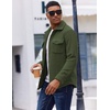 image:imageCOOFANDY Mens Polar Fleece Shirt Jacket Long Sleeve Casual Button Down Shirts Shacket with PocketsArmy Green
