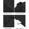 image:imageCOOFANDY Mens Polar Fleece Shirt Jacket Long Sleeve Casual Button Down Shirts Shacket with PocketsBlack