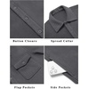image:imageCOOFANDY Mens Polar Fleece Shirt Jacket Long Sleeve Casual Button Down Shirts Shacket with PocketsGray