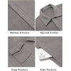 image:imageCOOFANDY Mens Polar Fleece Shirt Jacket Long Sleeve Casual Button Down Shirts Shacket with PocketsLight Gray