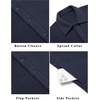 image:imageCOOFANDY Mens Polar Fleece Shirt Jacket Long Sleeve Casual Button Down Shirts Shacket with PocketsNavy Blue
