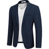 image:imageCOOFANDY Mens Sport Coat Regular Fit Lightweight Blazer Jacket Two ButtonNavy Blue