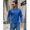 image:imageCOOFANDY Mens Thermal Shirt Soft Long Sleeve Fleece Lined Base Layer ShirtsBlue