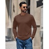 image:imageCOOFANDY Mens Thermal Shirt Soft Long Sleeve Fleece Lined Base Layer ShirtsBrown