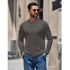 image:imageCOOFANDY Mens Thermal Shirt Soft Long Sleeve Fleece Lined Base Layer ShirtsDark Grey