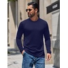 image:imageCOOFANDY Mens Thermal Shirt Soft Long Sleeve Fleece Lined Base Layer ShirtsNavy Blue