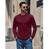 image:imageCOOFANDY Mens Thermal Shirt Soft Long Sleeve Fleece Lined Base Layer ShirtsWine Red