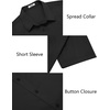image:imageCOOFANDY Mens Untucked Dress Shirts Short Sleeve Casual Button Down ShirtBlack
