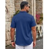 image:imageCOOFANDY Mens Untucked Dress Shirts Short Sleeve Casual Button Down ShirtBlue