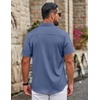 image:imageCOOFANDY Mens Untucked Dress Shirts Short Sleeve Casual Button Down ShirtCaptain Blue
