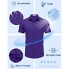 image:imageCOOFANDY Mens Untucked Dress Shirts Short Sleeve Casual Button Down ShirtPurple