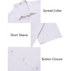 image:imageCOOFANDY Mens Untucked Dress Shirts Short Sleeve Casual Button Down ShirtWhite