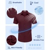 image:imageCOOFANDY Mens Untucked Dress Shirts Short Sleeve Casual Button Down ShirtWine Red