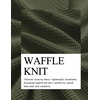 image:imageCOOFANDY Mens Waffle Button Down Shirt Long Sleeve Corduroy Shirt JacketArmy Green