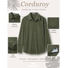 image:imageCOOFANDY Mens Waffle Button Down Shirt Long Sleeve Corduroy Shirt JacketArmy Green