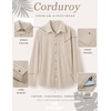 image:imageCOOFANDY Mens Waffle Button Down Shirt Long Sleeve Corduroy Shirt JacketBeige