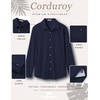 image:imageCOOFANDY Mens Waffle Button Down Shirt Long Sleeve Corduroy Shirt JacketNavy Blue